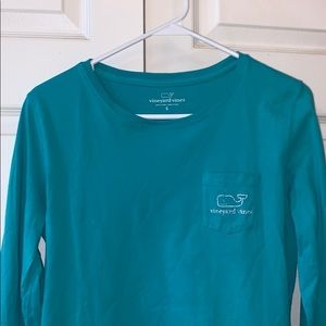 COPY - Vineyard Vines teal long sleeve shirt